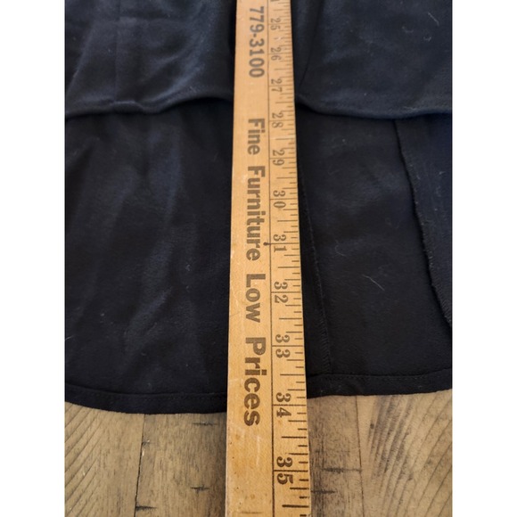 NWT Vtg 100%‎ Wool Skirt Black  Size 4 Petite High Low Hem Rena rowan - Picture 6 of 11